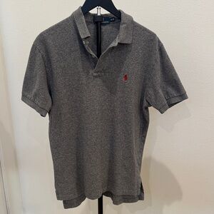Ralph Lauren Gray Polo with Red Logo